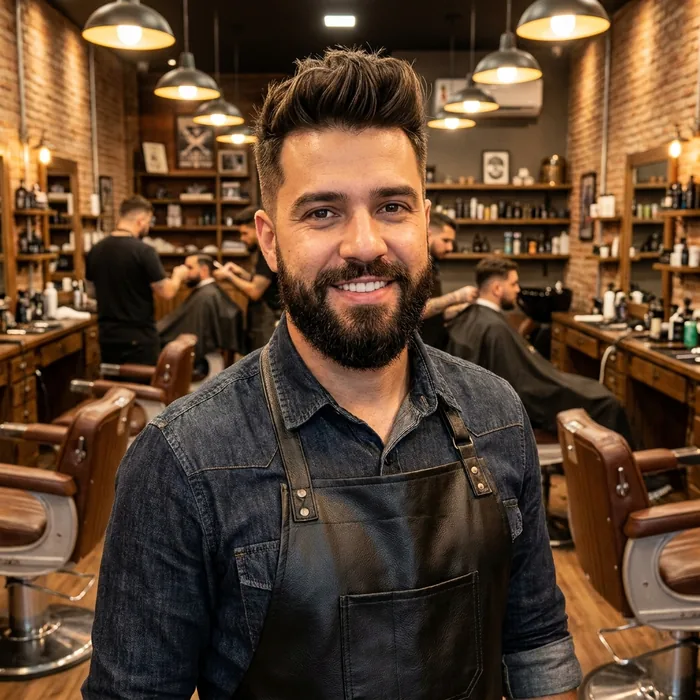 Rafael Torres, barbeiro especialista em corte masculino