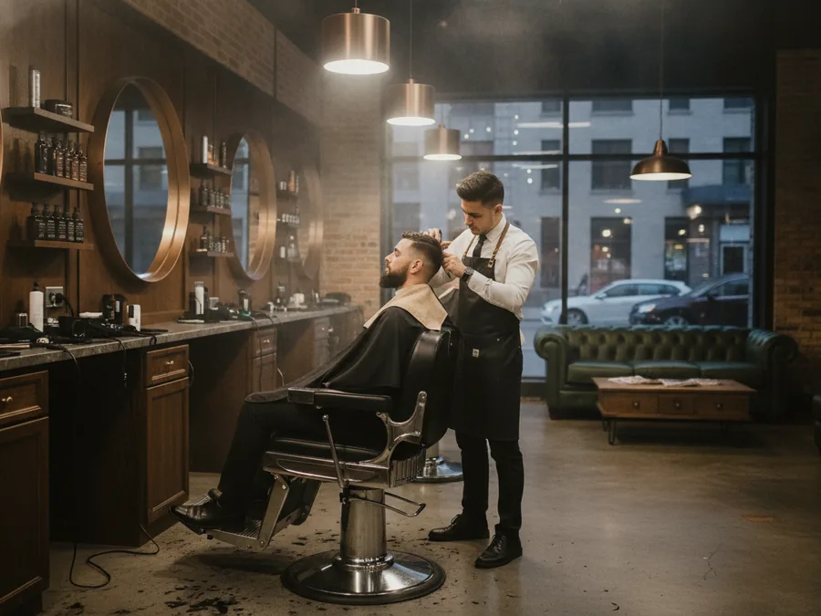 Experiência completa de cabelo e barba